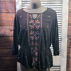 American Rag 2X Floral Blouse
